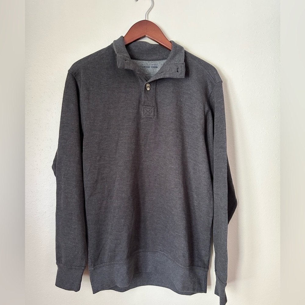 Rugged Trails | Long sleeve sweater pullover henley size M